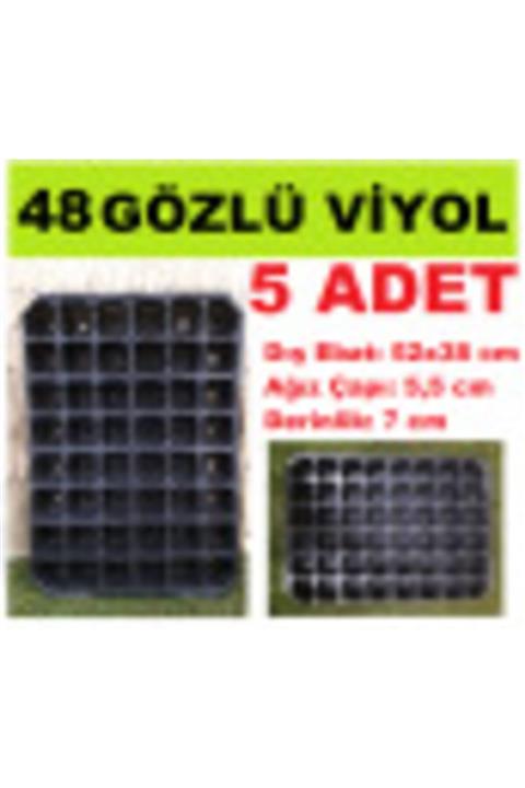 Ekodoğa 48 Gözlü Fide Viyolü 5 Adet Fidan Viyolleri Tohum Çimlendirme Kabı Fidan Yetiştirme Kabı