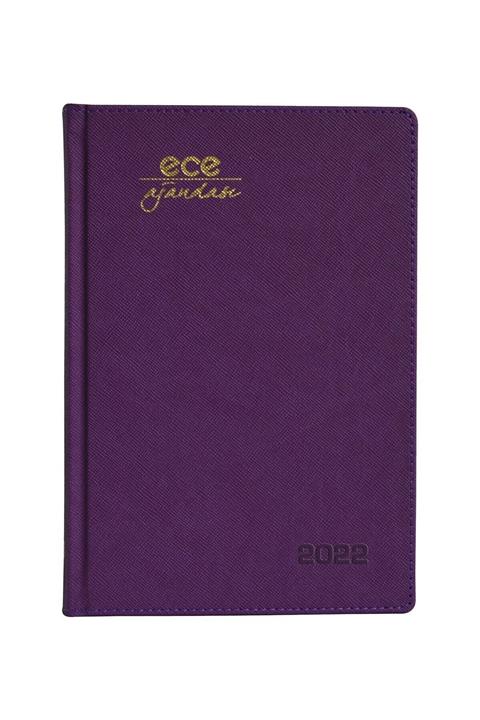 Ece Ajanda Sı 2022 Sahil Koleksiyonu Datça 14x20 Kareli Mor