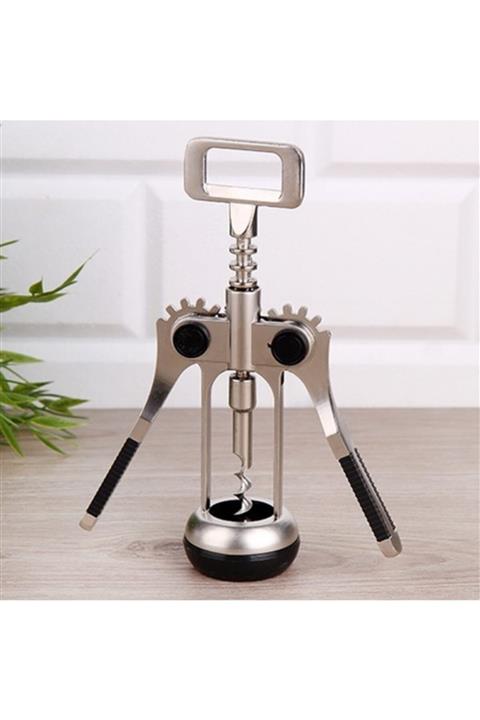 evvehediyelikesya 1. Kalite %100 Paslanmaz Çelik Tirbuşon Gazoz Ve Şarap Açacağı