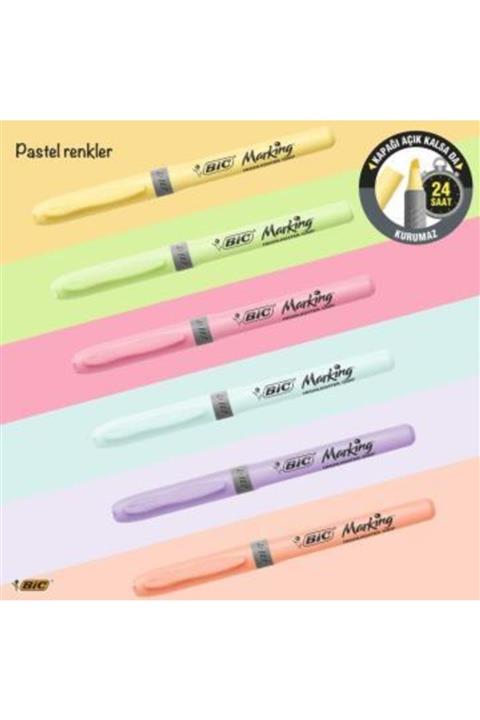 Bic 6'lı Pastel Fosforlu Kalem Seti