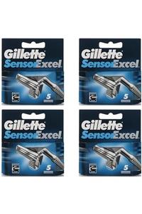 Gillette Sensor Excel 5'li Yedek Tıraş Bıçağı X 4 Adet