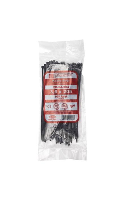 Pemsan Cırt Kelepçe 100 Adet 3,6x205 mm 100 Adetlik
