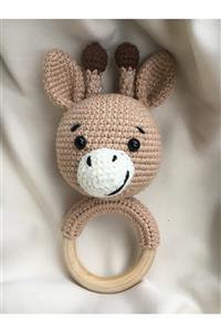 USTAHOBİEVİ Amigurumi Kahverengi Zürafa Çıngırak