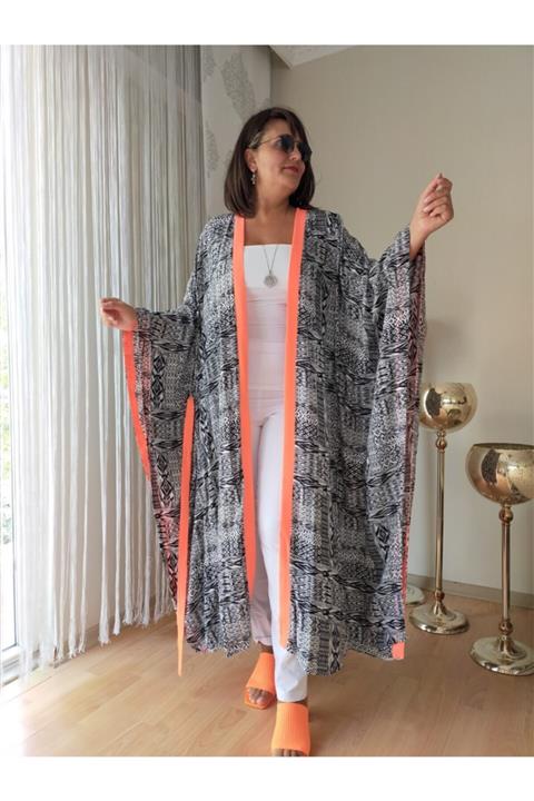 MİSS PARK MODA Siyah Pareo Park Moda Kimono