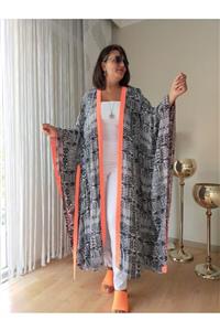 MİSS PARK MODA Siyah Pareo Park Moda Kimono