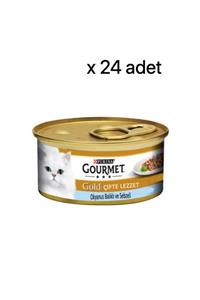 Gourmet Gold Balık Ve Ispanak Çifte Lezzet Kedi Konservesi 85 Gr X 24 Adet