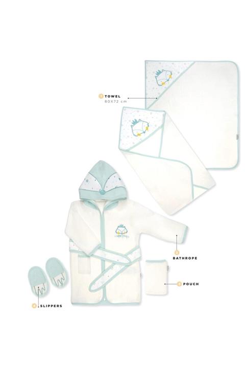 Babydola Erkek Bebek Çocuk Bornoz Havlu Seti