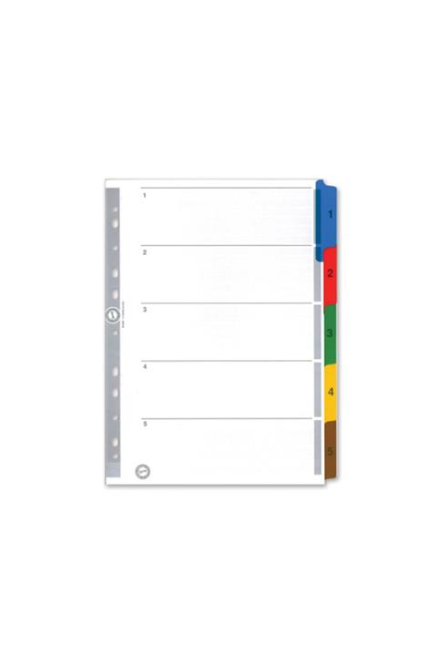 SERVE DEEP Serve Seperatör 1-5 Rakamlı Renkli Kağıt A4 Sv5523k