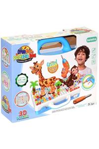 BİRLİK TOYS Turuncu Matkaplı Creative Puzzle