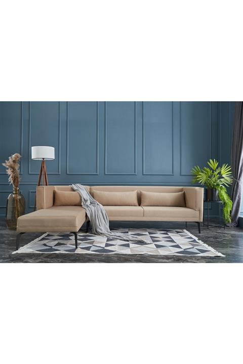 Evdebiz Ardosa Köşe Koltuk Krem Sol