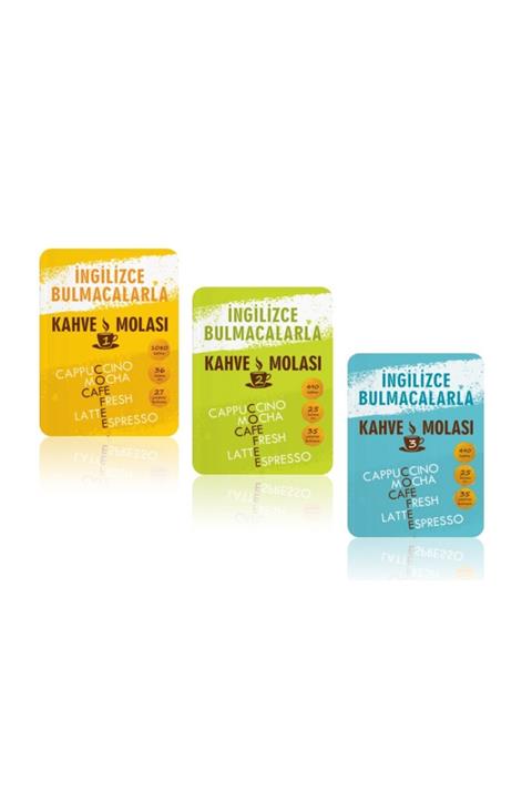 Karbon Kitaplar Ingilizce Bulmacalarla Kahve Molası 1 -2-3 ( 3 Kitap)