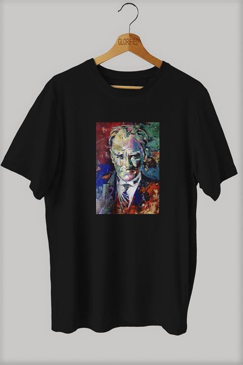 Glorified Mustafa Kemal Atatürk Tasarım Baskılı Oversize T-shirt ( Tişört ) %100 Cotton