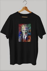 Glorified Mustafa Kemal Atatürk Tasarım Baskılı Oversize T-shirt ( Tişört ) %100 Cotton