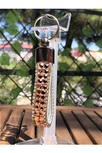 TASARIM ARABAM ATİKE ELİF AKIN Rose Gold Bagetli Swarovski Taşlı Anahtarlık