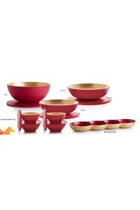 Tupperware Berrak Kırmızı Gold Büyük Set