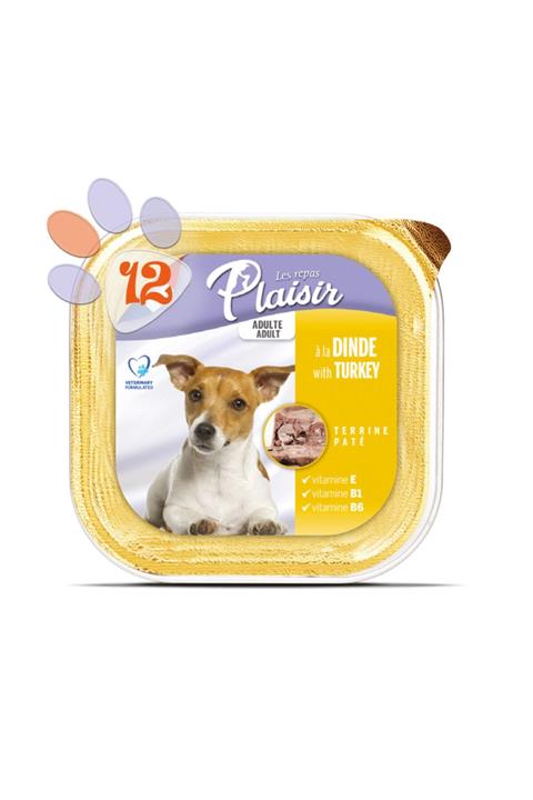 Plaisir Pate Hindi Etli 150gr Yaş Köpek Maması 12adet