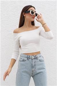 BEHİCE SAĞLAM Madonna Yaka Crop Top