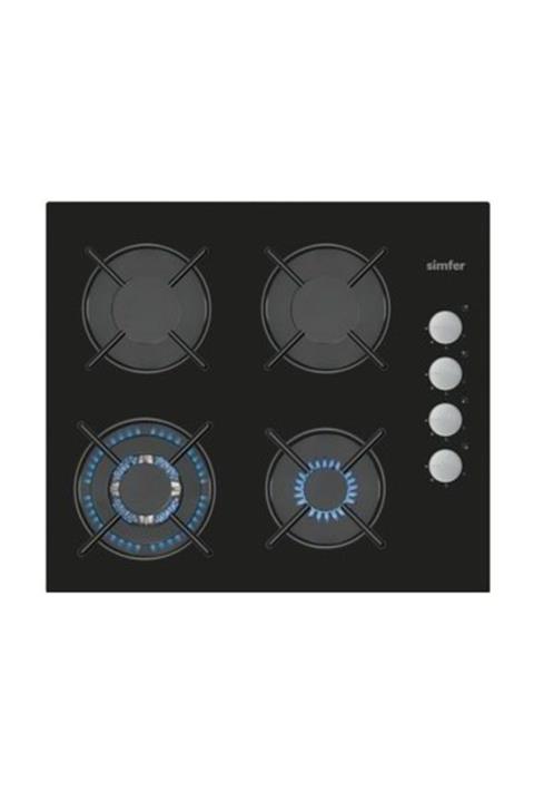 Simfer 3508 Wok Gözlü Siyah Cam Ankastre Ocak