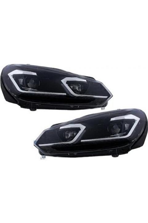 X POWER TUNİNG Vw Golf 6 2009-2012 Mk6 Golf 7.5 Dizayn Krom Çizgi Ön Far