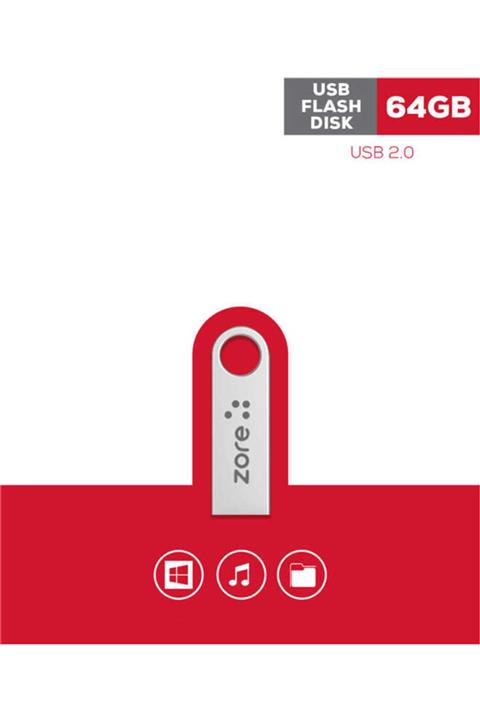 Moraksesuar Usb Flash Bellek 64 Gb Taşınabilir Disk 2.0 Metal