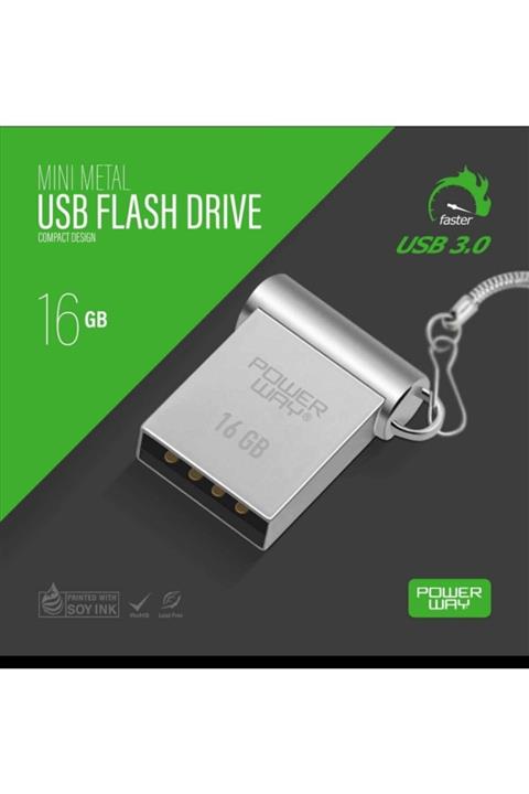 POWERWAY 16 Gb Mini Usb Flash Bellek Metal 3.0