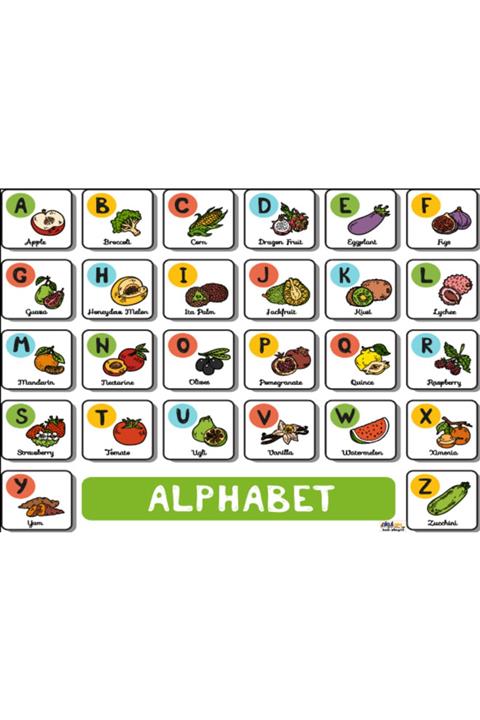 okulcenter Ingilizce Alfabe (alphabet) Afişi 2 (folyo) 50x70 Cm