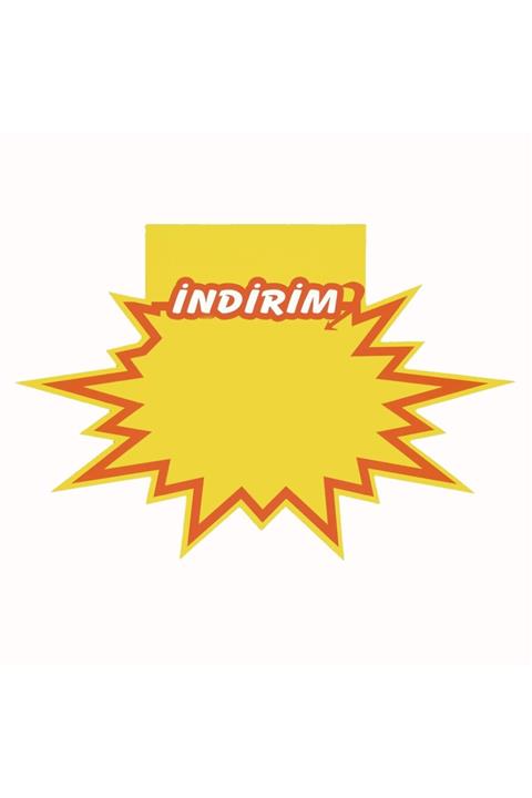 MT Market Raf Yıldız Indirim Etiketi 15x12 Cm. 100'lü Paket