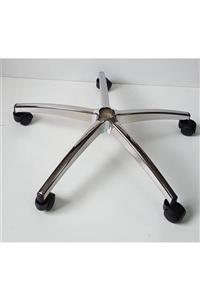 YILDIZSİT Oyuncu Koltuğu Krom Yıldız Ayağı Çap 65 Cm Tekerlekli 150 Kg
