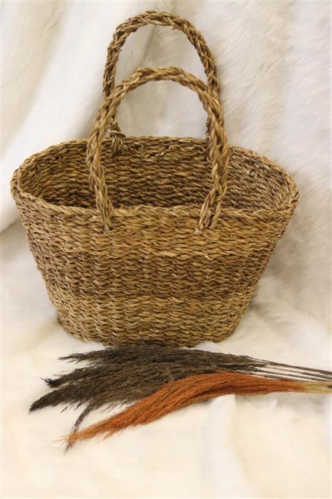 EKKE HOME Hasır Sepet Çanta Orta Boy