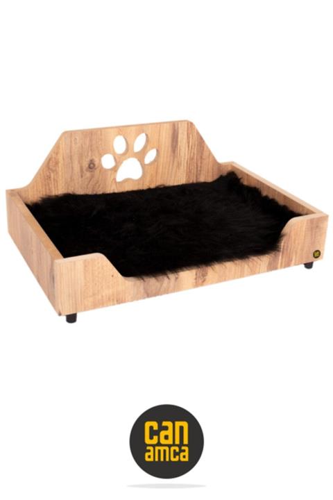 CAN AMCA Ahşap Kedi & Köpek Evcil Hayvan Yatağı