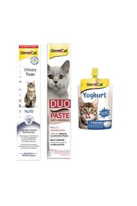 Gimcat Urinary Paste 50gr + Duo Paste Tavuklu Malt Kedi Macunu 50gr + Yoghurt Kalsiyum Kedi Pudingi 150 Gr