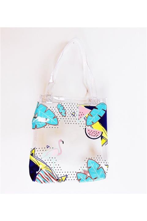 quppa Şeffaf Plaj Ve Omuz Çantası – Flamingo1