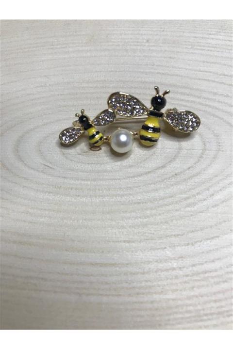 Yasmin Bijuteri Arı Desenli Broş