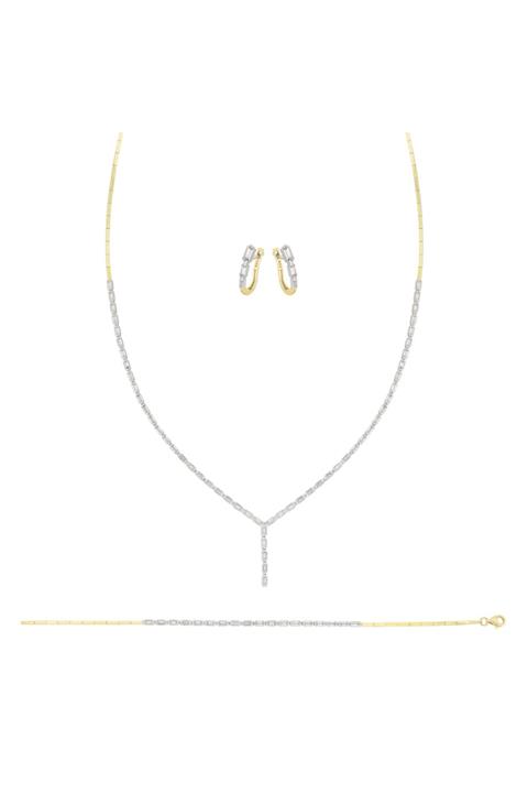 Tuğrul Kuyumculuk 14 Ayar Altın Taşlı Set T050383