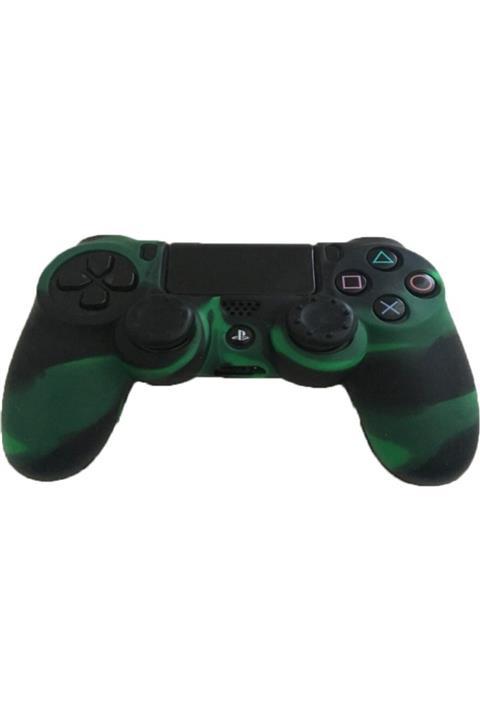 İstocToptan Siyah Yeşil Ps4 Dualshock 4 Silikon Joystick Koruyucu Slikon Kılıf