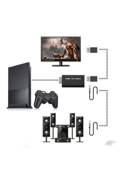 WOZLO Ps2 To Hdmi Tv Kablosu Çevirici Adaptör Dönüştürücü Playstation 2