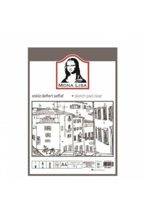 Südor Mona Lisa Eskiz Defteri Şeffaf 95 Gr. 20 Yaprak