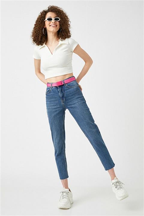 Koton Kadın Mom Slim Jean - Yüksek Bel Hafif Dar Kesim Dar Paça Jeans