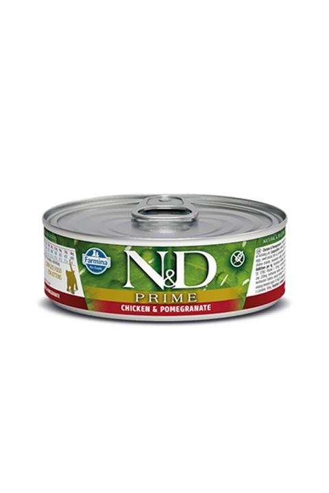 N&D Prime Tavuk Ve Narlı Yavru Kedi Konservesi 80 Gr X 12 Adet