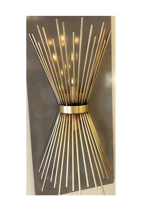 YBDİZAYN Metal Eskitme 2 Duylu Büyük Boy Kirpi Duvar Aplik