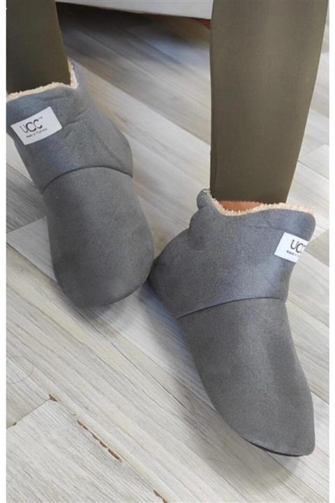 STANDART Kadın Gri Kaymaz Taban Ev Pandufu Terlik