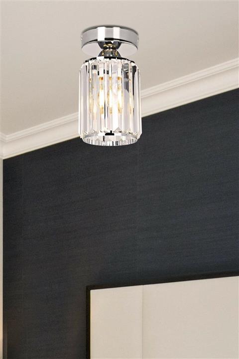 İstanbul Avize Plafonyer Tavan Gümüş Y-15 Kristal Taşlı Avize