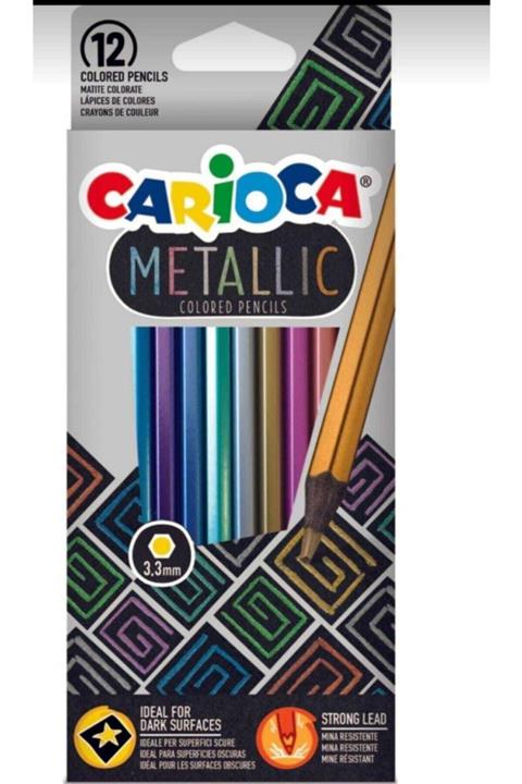 CARIOCA Metalik Kuru Boya Kalemi 12 Renk
