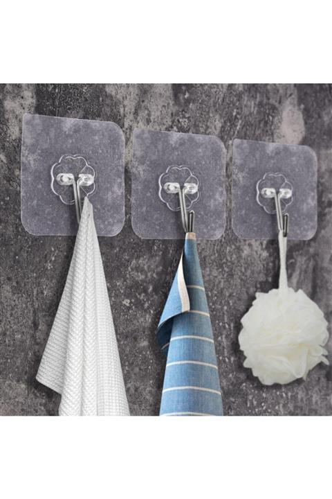 ARFACO Ultra Güçlü Yapışkanlı 5li Şeffaf Askı