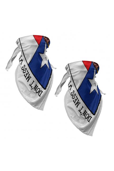 Rengirenk Hayvan Ikili Bandana Seti Kurbağa Desenli