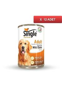 SINGLE Av Hayvanlı Köpek Konservesi 415 Gr (12 Adet)