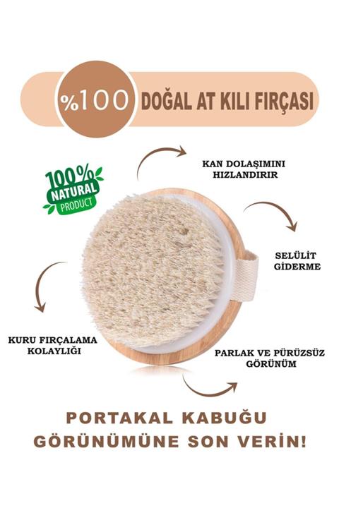 Ocean %100 Doğal At Kılı Selülit Fırçası