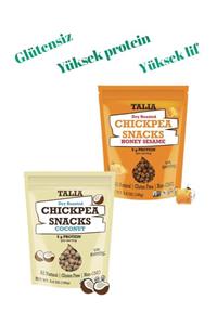 Talia Snacks Sağlıklı Atıştırmalık Vegan, Glutensiz (156GR 4'LÜPAKET) Hindistan Cevizli , Ballı Susamlı