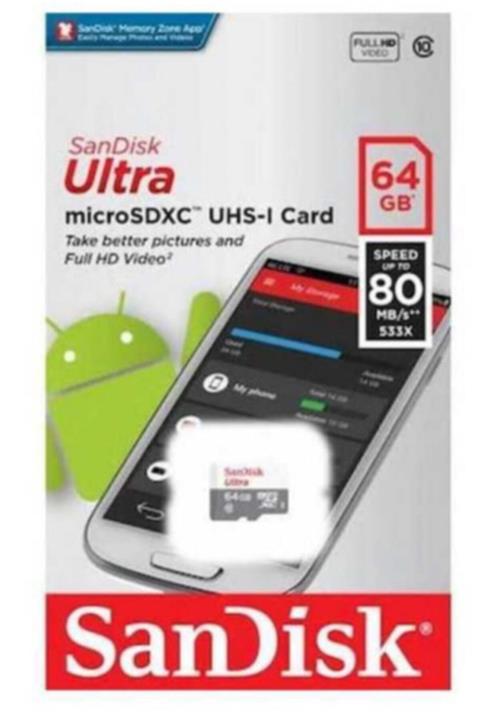 Casio Sandisk Ultra 64gb 80mb/s Micro Sd Hafıza Kartı