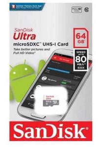 Casio Sandisk Ultra 64gb 80mb/s Micro Sd Hafıza Kartı